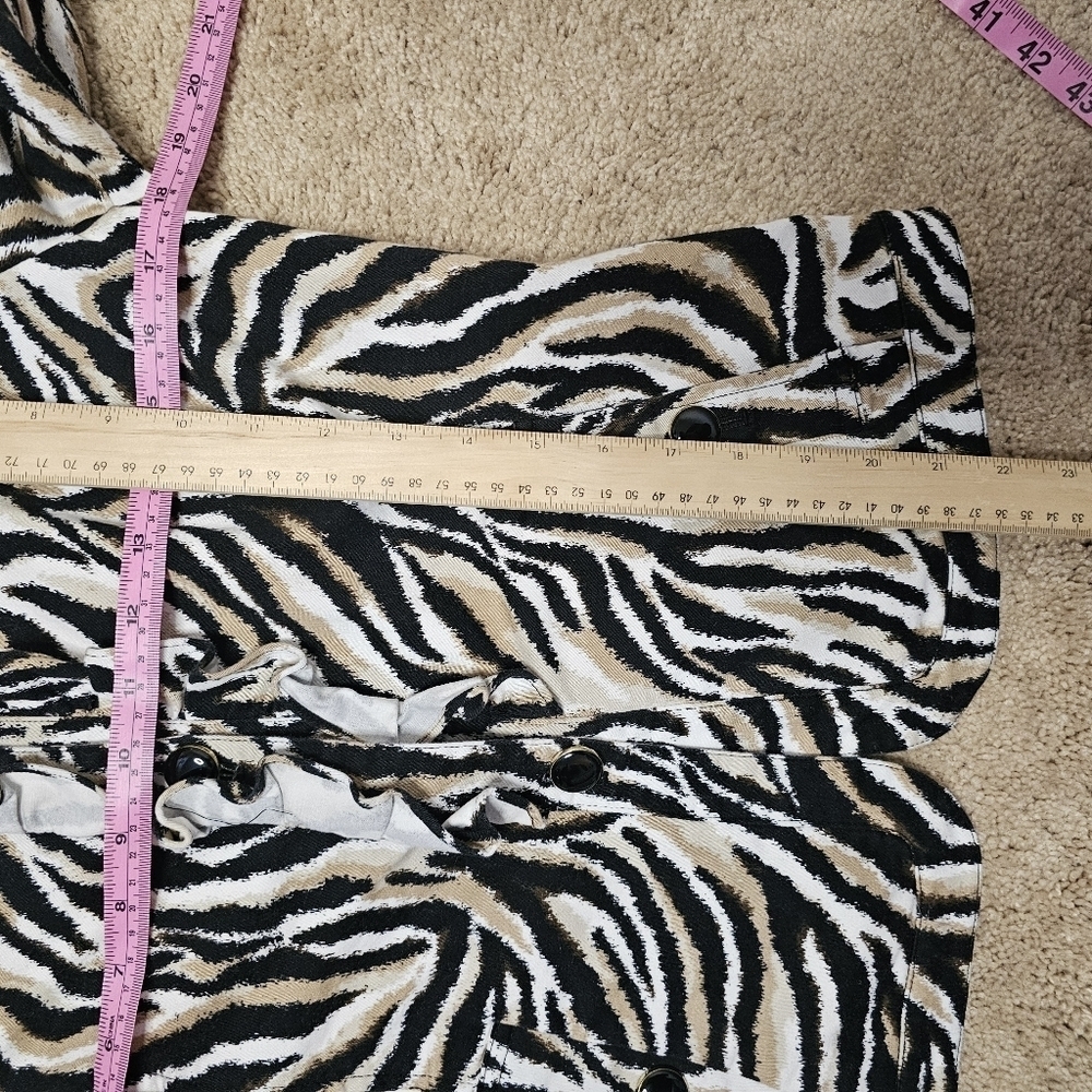 Charter Club Animal Print Jacket Size Petite Small - Picture 3 of 6